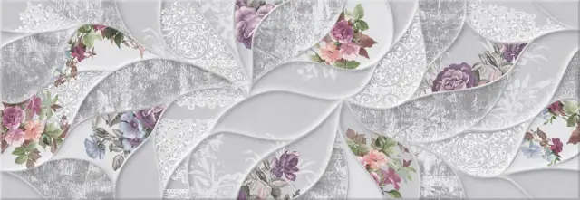 Malwiya Grey Floris 24.2x70