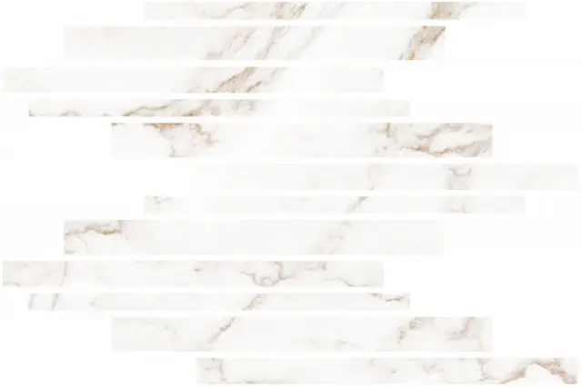 Blanc Statuario Gold Mureto Mosaic Soft 30x45