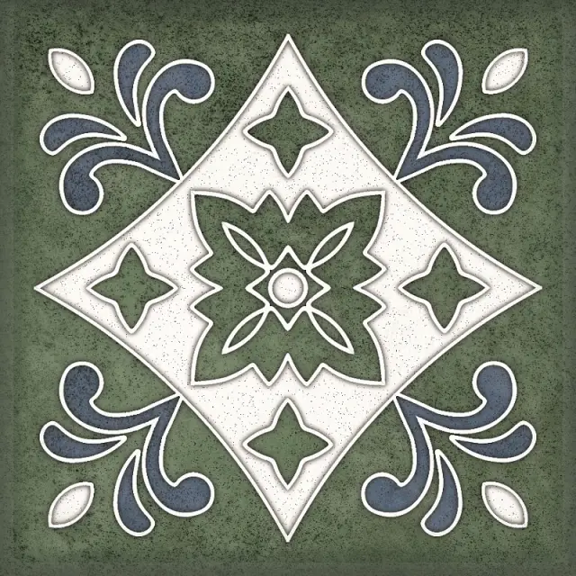 Керамическая плитка Плитка SMALTO DECOR 3 VERDE 15*15