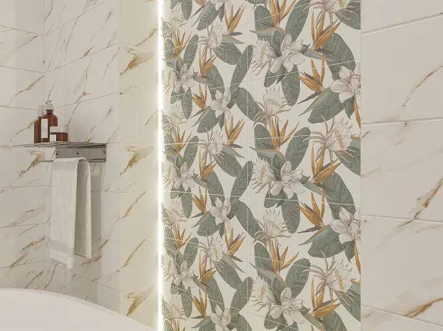 Керамическая плитка Панно 50,5*40,2 STRELITZIA (2 шт) - 6 комл 1с