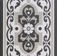 Normandy Cenefa Black 20х20