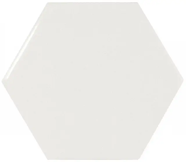 Equipe Scale Настенная керамическая плитка Hexagon White 10.7x12.4 глазурованный глянцевый