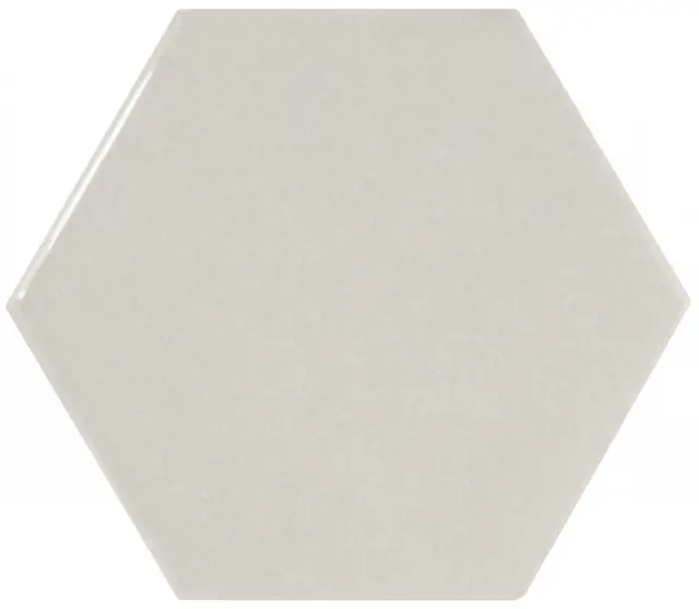 Equipe Scale Настенная керамическая плитка Hexagon Light Grey 10.7x12.4 глазурованный глянцевый