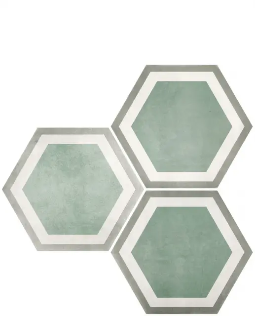 DURSTONE SIX Cementine Керамогранит Pisa Aqua 23x27 глазурованный матовый