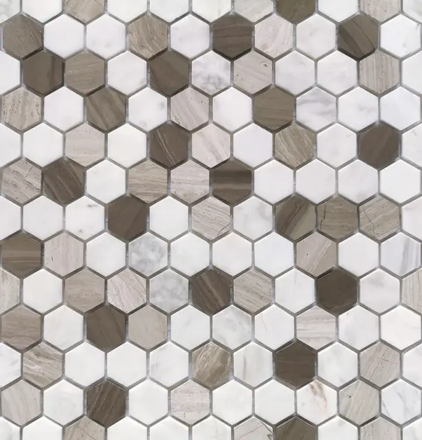 Pietra Mix 3 MAT hex 18x30x6