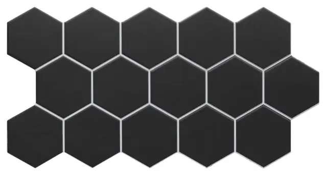 Hex Black 26.5x51