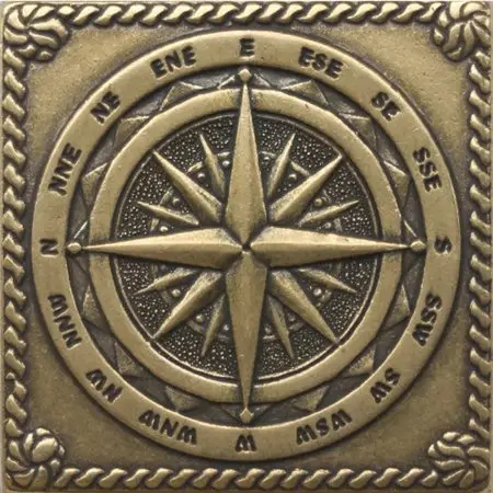 Windrose Shined brass (бронза полированная) 5х5