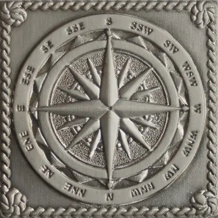 Windrose Satined silver (серебро сатинированная) 5х5