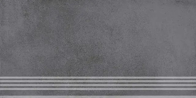 Ступень Мирабо серый темный обрезной | 30x60