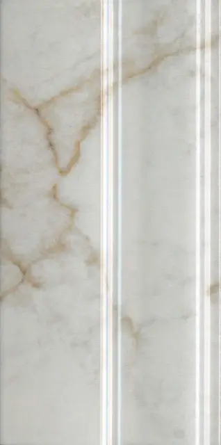 Плинтус Серенада белый глянцевый обрезной 15x30