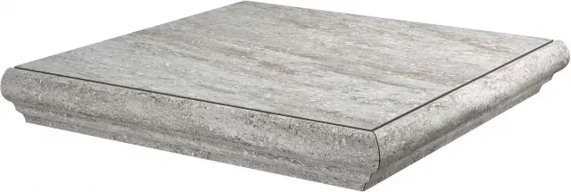 Ступень угловая Терраса серый правая ZZ |30x30