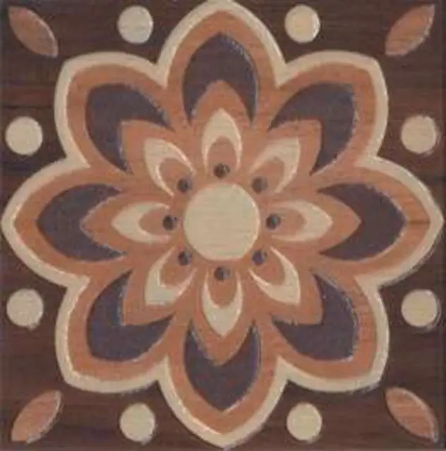 Вставка Фратте беж цветок лаппатированный XX|15х15