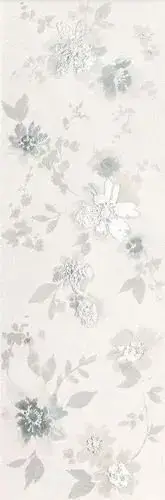 DECO&MORE 25X75 FLOWER WHITE