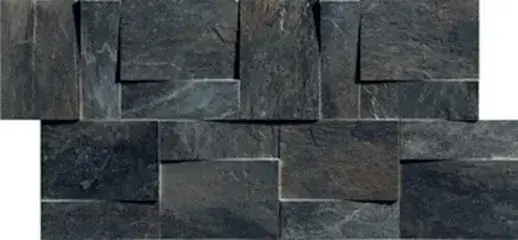 ARDOISE NOIR MOD.MURETTO 3D 30X30