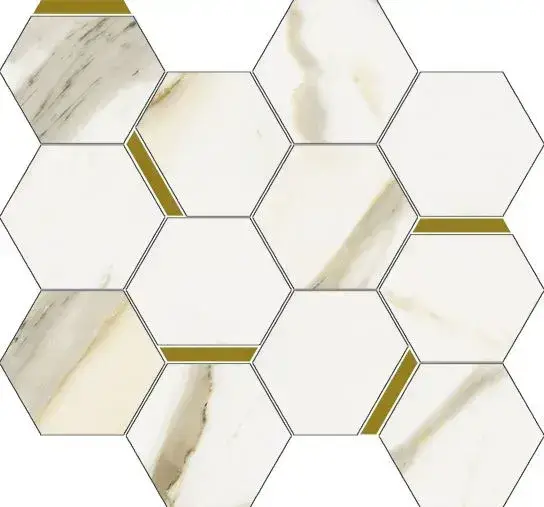 Stellaris Calacatta Gold Mosaico Chic
