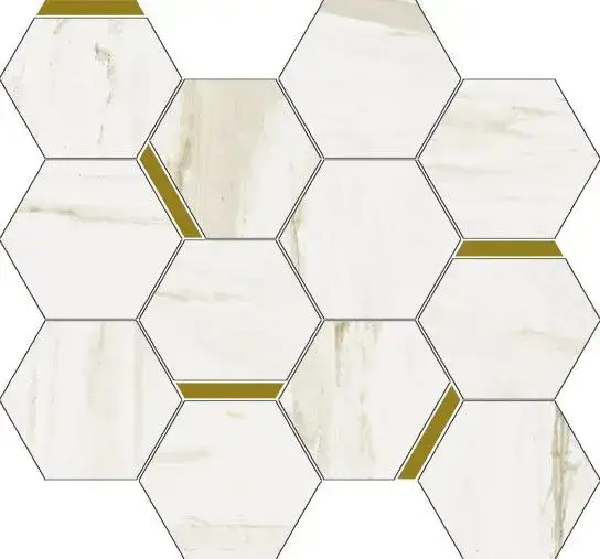 Stellaris Carrara Ivory Mosaico Chic