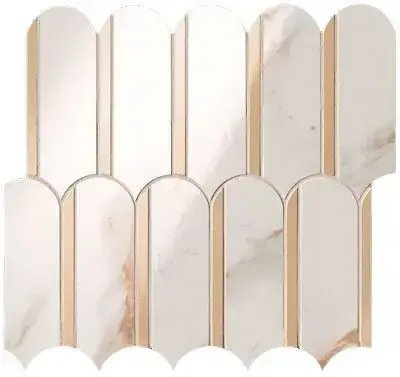 ROMA GOLD CALACATTA ORO/ONICE MIELE ARCHS MOSAICO