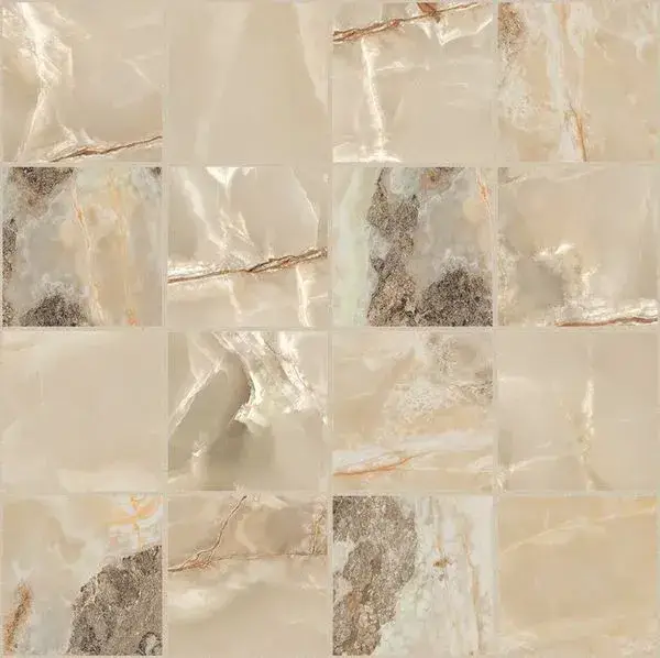 ONYX&MORE GOLD. BLEND SATIN 6MM MOS7,5X7,5