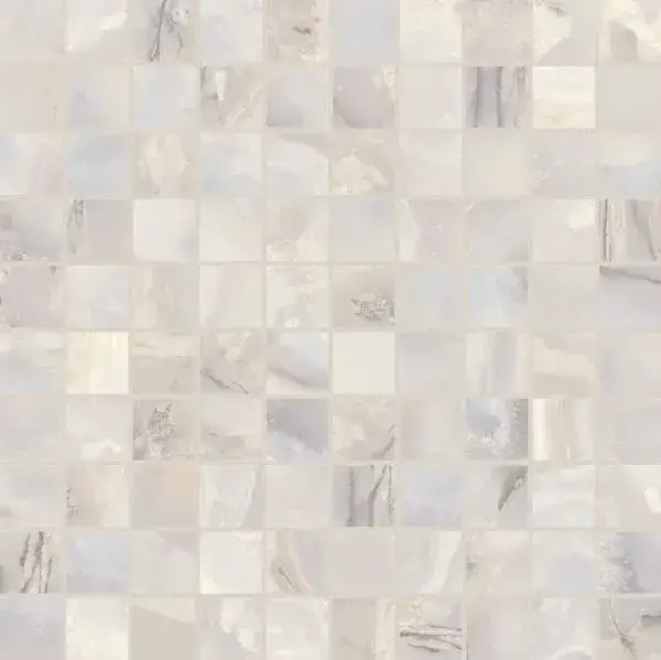 ONYX&MORE WHITE ONYX SATIN MOSAICO 3X3