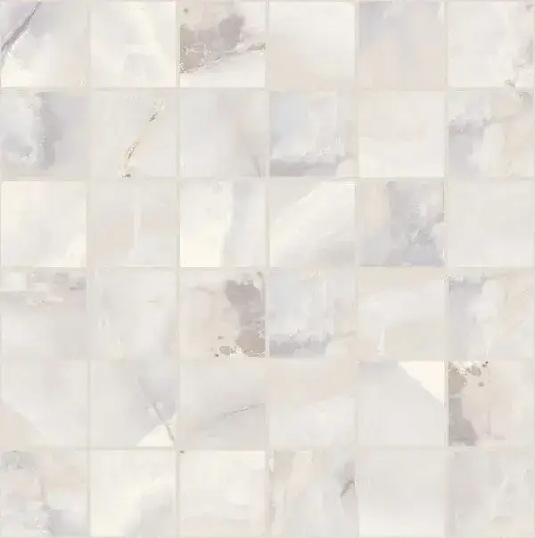 ONYX&MORE WHITE ONYX SATIN MOS.5X5