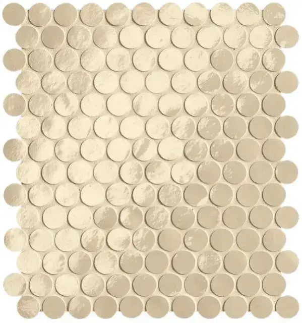 GLIM BEIGE ROUND MOSAICO BRILLANTE