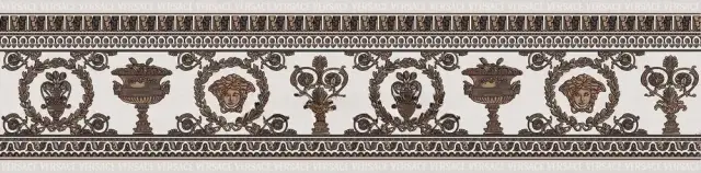 Бордюр Gardenia (Versace) MaximVS Fascia Lux Bianco/Oro 10×60×6 см