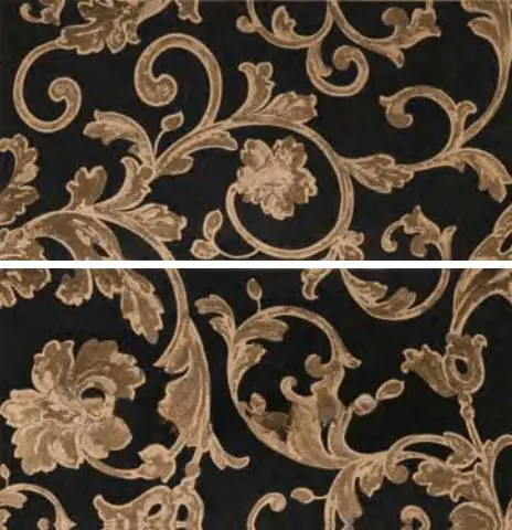 Декор Versace Emote Decoro Barocco Nero/Oro 39×78 см