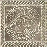 Вставка Gardenia (Versace) Marble Tozzetto Medusa Grigio 240306 11.5×11.5 см