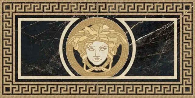 Панно Gardenia (Versace) Marble Rosone Nero 240433 117.2×58.5 см