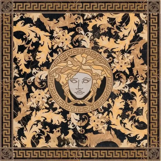 Панно Gardenia (Versace) Marble Rosone Nero 240423 117.2×117.2 см