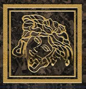 Вставка Versace Meteorite Tozzetto Medusa Moka/Oro Sabbiato 2.7×2.7 см