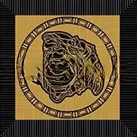 Вставка Versace Meteorite Tozzetto Medusa Nero/Oro 2.7×2.7 см