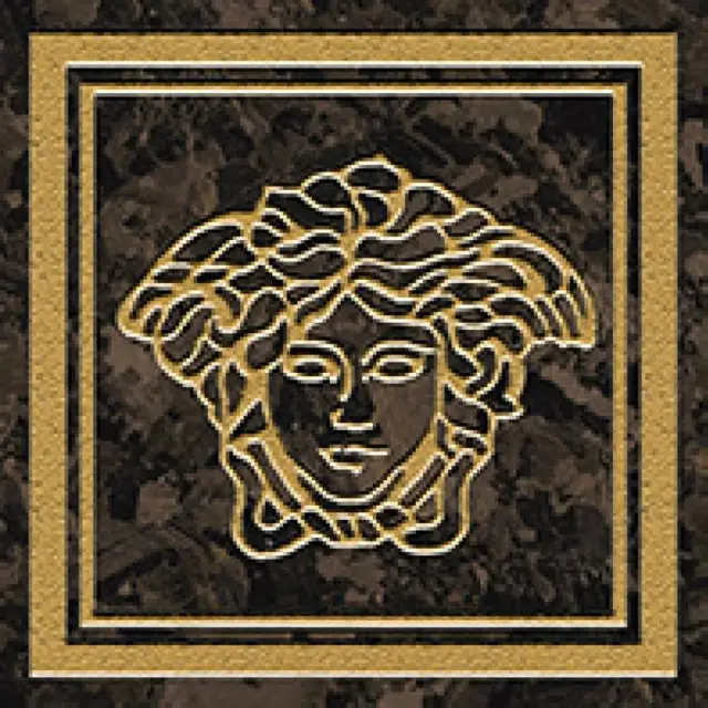 Вставка Versace Meteorite Firma Medusa Moka/Oro Sabbiato 9.8×9.8 см