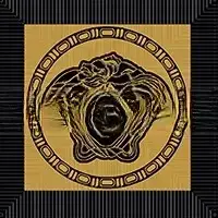 Вставка Versace Meteorite Firma Medusa Nero/Oro 9.8×9.8 см
