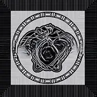 Вставка Versace Meteorite Firma Medusa Nero/Platino 9.8×9.8 см