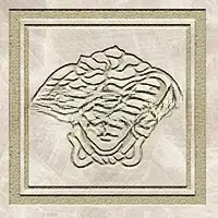 Вставка Versace Meteorite Firma Medusa Bianco/Oro Sabbiato 9.8×9.8 см