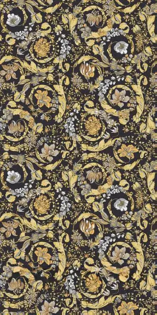 Керамогранит Versace Icons Black/Gold Barocco Garden 60×120×7 см
