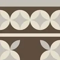 Pattern 7: Bordura Lineare Bicolore (Moro Decoro Bianco/Perla)