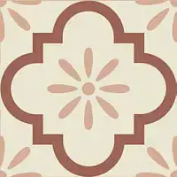 Pattern 16: Quadrato Bicolore (Bianco Decoro Mattone/Rosa)