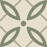 Pattern 15: Quadrato Bicolore (Bianco Decoro Oliva/Grigio)