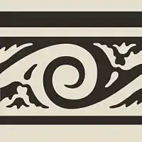 Pattern 12: Bordura Lineare Monocolore (Bianco Decoro Nero)