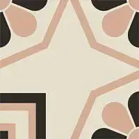Pattern 11: Bordura Angolo Interno Bicolore (Bianco Decoro Rosa/Nero)