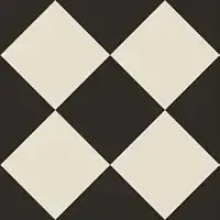 Pattern 12: Quadrato Monocolore (Bianco Decoro Nero)