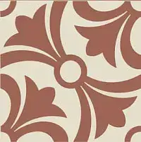 Pattern 13: Quadrato Monocolore (Bianco Decoro Mattone)