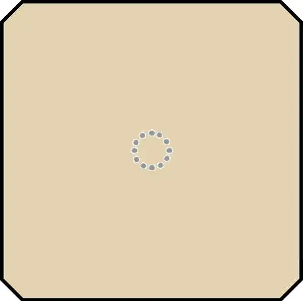 La Diva Maria Ottagono Liscia 1 Magnete Vaniglia L 20x20