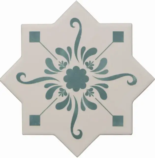 Керамическая плитка BECOLORS STAR 13,25X13,25 DEC. STENCIL LAGOON