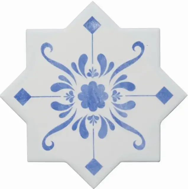 Керамическая плитка BECOLORS STAR 13,25X13,25 DEC. STENCIL ELECTRIC BLUE