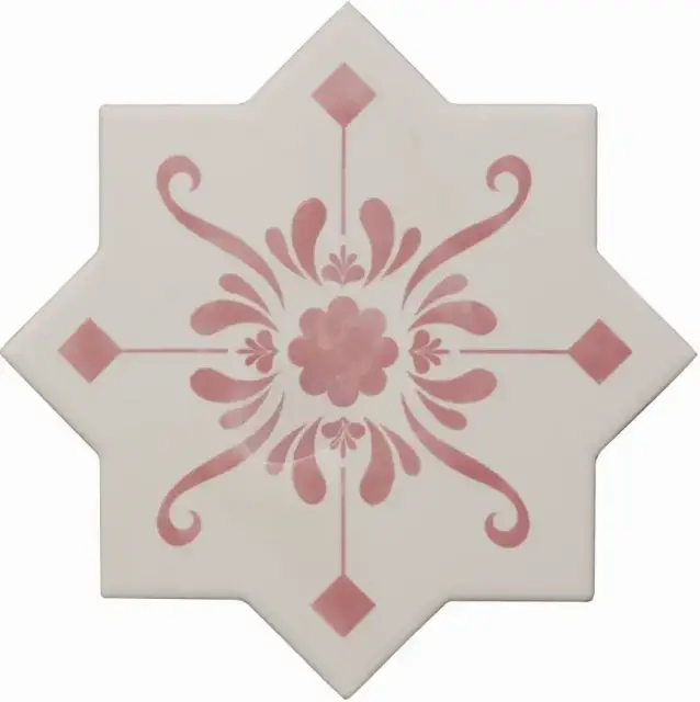 Керамическая плитка BECOLORS STAR 13,25X13,25 DEC. STENCIL CORAL
