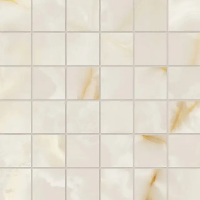 Gemme Bianco Macromosaico Brillante 30x30
