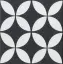 20X20 STAMP BLACK GLZ.POR.TL